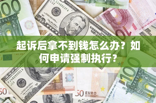 济南起诉后拿不到钱怎么办？如何申请强制执行？