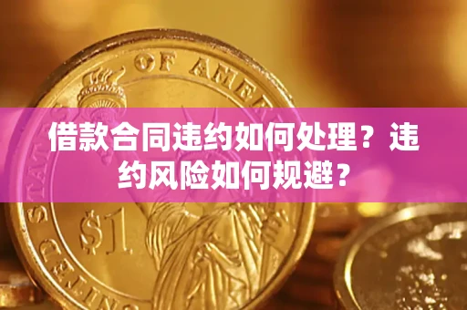 济南借款合同违约如何处理？违约风险如何规避？