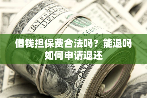 济南借钱担保费合法吗？能退吗如何申请退还